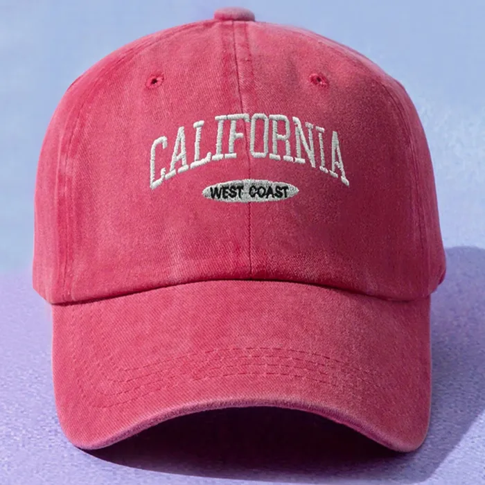 Fashionable Versatile Washed Letters Solid Color Embroidered Baseball Cap For Men Wide Brimmed Casual Sports Cap For Women - Image 11