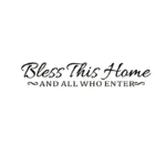 Bless This Home And All Who Enter Wall Stickers Home Decor Vinyl Wall Decals Living Room Family Quotes Sayings Stickers PVC - Image 6
