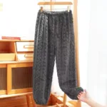 Autumn Women Solid Warm 2 Piece Sets Thicken Velvet Ribbed Fleece Set Pullover And Pants Women Casual Pajama Sets 2024 - Image 15