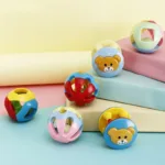 1pcs Childlren Handbells Baby Comfort Toy Educational Instrument Musical Toys for Baby Infant (Random Color)