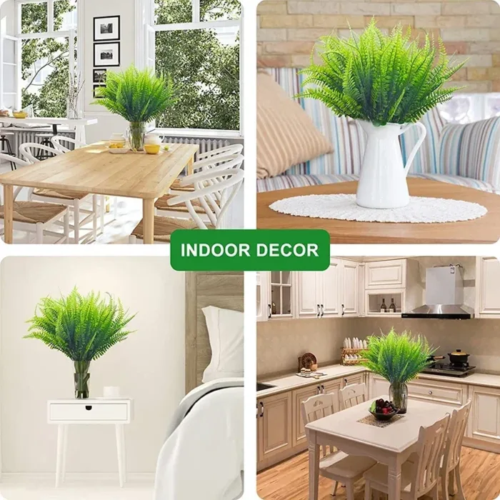 Fake Plastic Plants Decorations With 7 Branchs UV Resistant For Outdoor Home Kitchen Decor Garden Decoration Artificial Plants - Image 5
