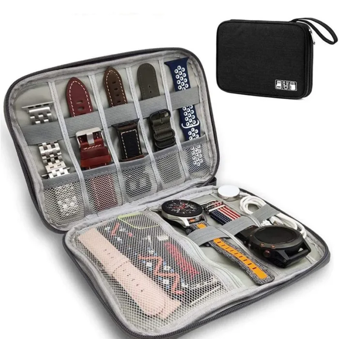 UTHAI Watchband box for Apple Watch strap case data cable Travel smart watch Wriststrap storage bag Box watches organizer - Image 4