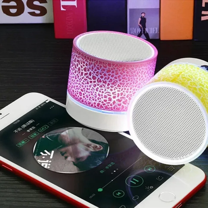 Mini Bluetooth Speaker Wireless Loudspeaker Crack LED SD Card USB Subwoofer Portable MP3 Music Sound Column for PC Mobile Phone - Image 6