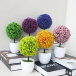 1pc Artificial Plants Bonsai Small Tree Simulation Plants Fake Flowers Table Potted Ornaments Home Decoration Hotel Garden Decor - Image 3