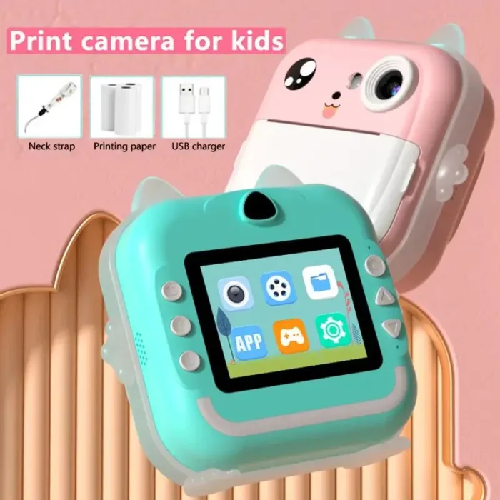 Q5 Kids Camera Instant Print Photo Mini Digital Video Camera for Kids Print Thermal Paper Educational Toys Gift - Image 2