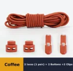No Tie Shoe Laces Suitable for All Shoes Round Spring Lock Elastic Shoelaces Quick Wear in 1 Second Hiking Sports Lazy Shoelace - Image 13