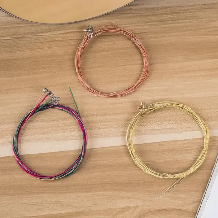 New Colorful Folk Guitar String Replacement Parts Acoustic Guitar Copper Core Strings Kit Musical Instrument Accessories 2023 - Image 2