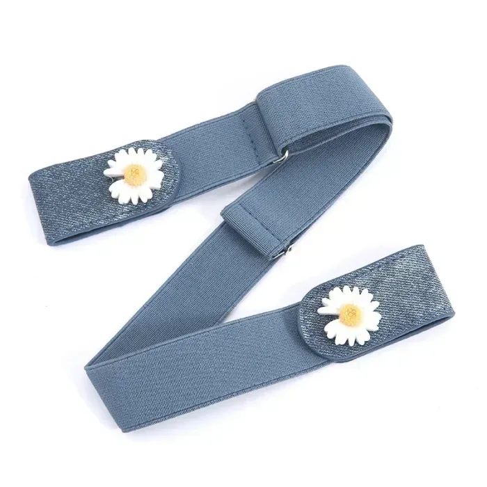 Jeans Elastic Belt Men Denim Belt No Marks Versatile Invisible Elastic Women No Punching Decoration Waistband Inset Style Belts - Image 5
