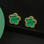 Stainless Steel Colorfast Simple Plant Five-leaf Flower Bracelet Necklace Earrings Three-piece Jewelry Ladies Four-leaf Clover - Image 29