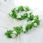 220cm 9-Head Simulated Rose Vine Bright Colors And Vivid Hues Room Decoration Red Yellow White Purple Champagne Rose Rattan - Image 6