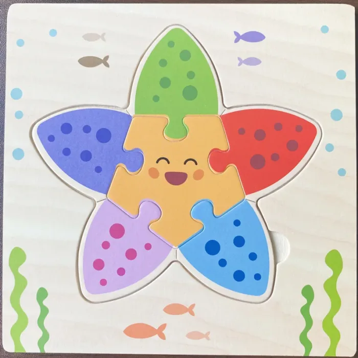 High Quality 3D Wooden Puzzles Educational Cartoon Animals Early Learning Cognition Intelligence Puzzle Game For Children Toys - Image 7