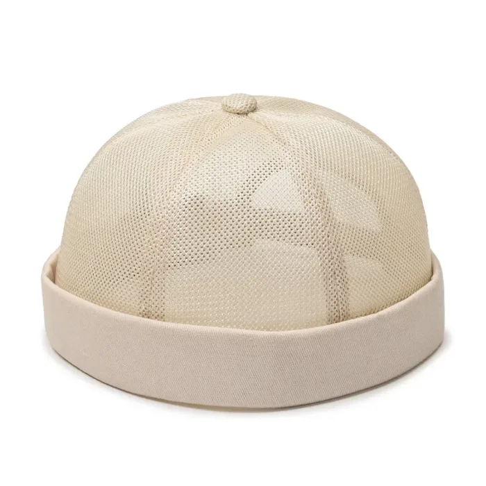 Full Mesh Quick Drying Caps Brimless Skullies Cap Beanie Hat Summer Women Men Caps Solid Color Hip Hop Street Docker Hats Gorras - Image 9