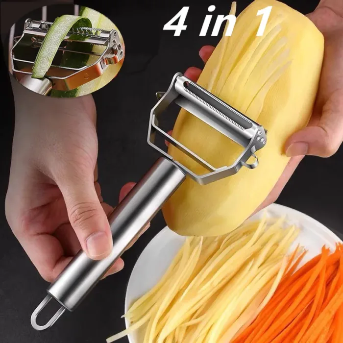 Multifunctional Kitchen Peeler Vegetable Fruit Peeler Stainless Steel Durable Potato Slicer Household Shredder Carrot Peeler - Image 1