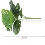 Artificial Plants Green Palm Leaves Monstera Home Garden Living Room Bedroom Balcony Decoration Tropical Plastic Fake Plant Long - Image 7