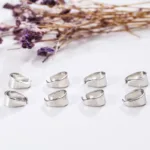 New 50Pcs/Lot Silver Color Pendant Pinch Bail Clasps Necklace Hooks Clips Connector For DIY Jewelry Making Findings - Image 5