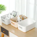 Desk Organizers Household Sundries Plastic Storage Box Office Desktop Student Dormitory Finish Cosmetics Kitchen Storage Basket