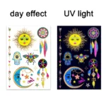 Luminous Temporary Tattoos Stickers Fluorescent Neon In Dark Illuminate Tattoo Elephant/Love Heart Shoulder Tattoo Party Sticker - Image 14