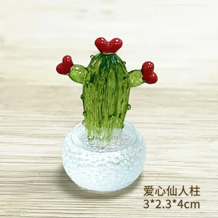 Creative Simulation Cactus Plant Decor Transparent Fleshy Car Computer Decoration Ornaments Decorative Crafts Home Accessories - Image 13