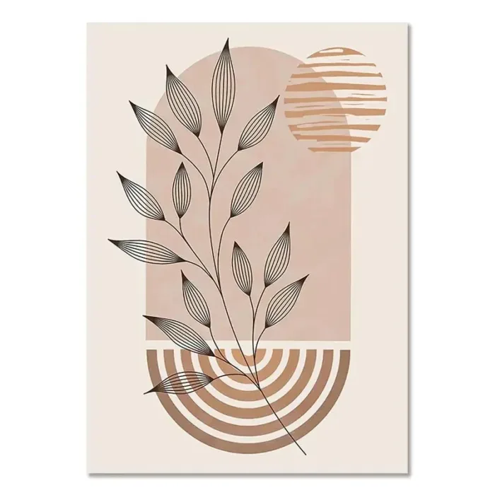 Creative Bohemian Light-colored Block Canvas Prints Nordic Minimalist Line Wall Art Poster for Living Room Bedroom & Home Decor - Image 17