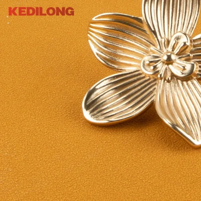 KEDLO European Light Luxury Flower Zinc Alloy Drawer Gold  Knob Furniture Hardware Kitchen Cabinet Vintage Bronze Pull Handle - Image 3