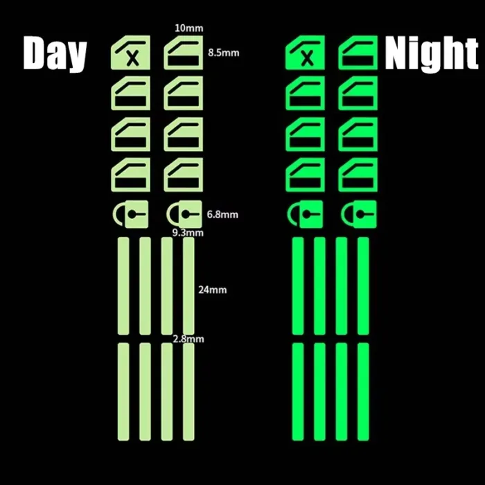 18Pcs/set Car Luminous Door Window Lift Button Stickers Car Windows Control Panel Decals Car Interior Sticker Auto Accessories - Image 8