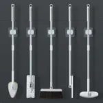 1/2pcs Bathroom Storage Rack Mop Holder Wall Mounted Organizer Broom Hanger Mop Clip Wall Hanging Mop Rack Self Adhesive Hooks - Image 2