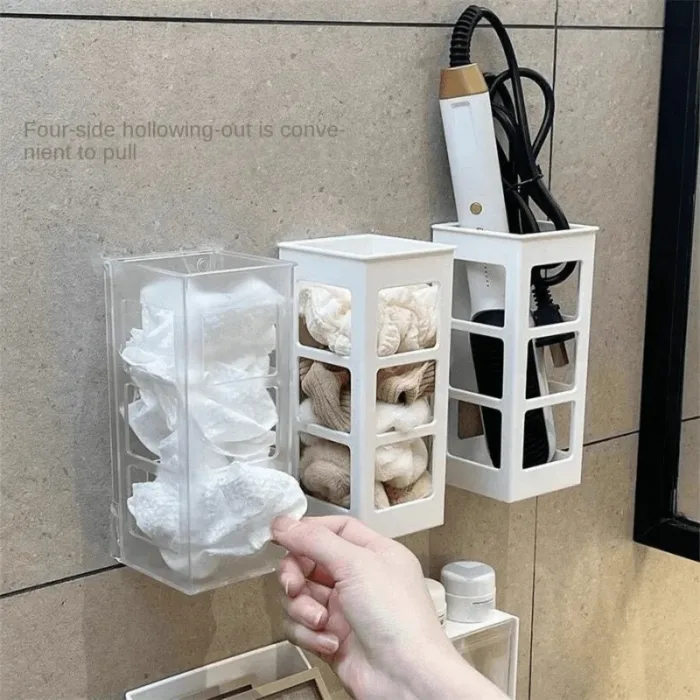 Hair Tool Organizer Wall Mounted Brushes Holder Punch-free Curling Iron Shelf Hair Straightener Storage Rack Bathroom Shelves - Image 3