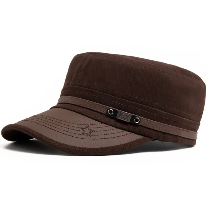 Flat Hat Women Fashion PU Leather Brim Men Baseball Cap Soft Cotton Cloth Casual Visor Trucker Hat Autumn Summer Adjustable - Image 9
