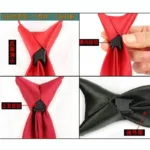 5cm Pre-tied Neck Tie Mens Skinny Zipper Ties Red Black Blue Solid Color Slim Narrow Bridegroom Party Dress Necktie Student Girl - Image 3