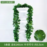 Artificial Grape Leaf Green Vine Sweet Potato Leaf Rattan Plastic Decor Ceiling Vegetable Fruit Orchard Outdoor Wedding Pendant - Image 28