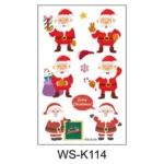 Christmas Tattoo Stickers Children Kids Cute Cartoon Transfer Face Arm Body Art Tattoo Decors Festival Party Makeup Decals - Image 16