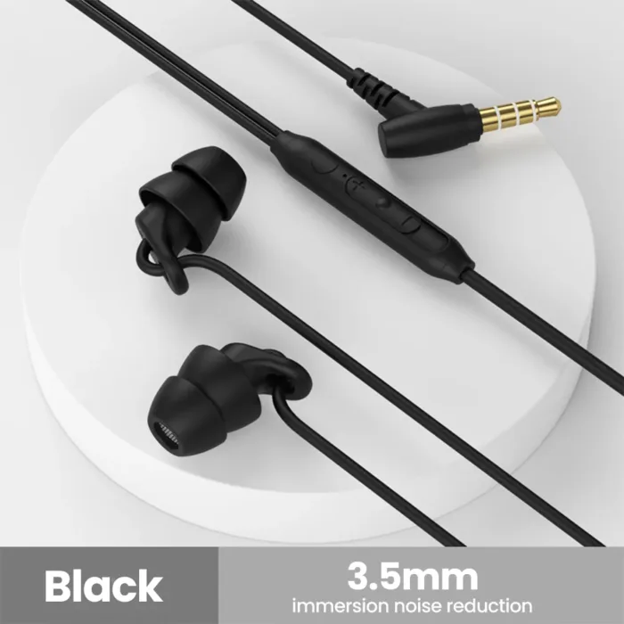 Soft Silicone Headphones Wired Handsfree Type C 3.5mm Jack Earphones In-Ear Sleep Wired Headset With Mic In-line Control Earbuds - Image 13