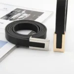 Luxury Brand Leather Women Waist Belt DesignerWomen Dress Party Cowhide Knot Belt Gold Alloy Buckle Waistband Jeans Female Gift - Image 5