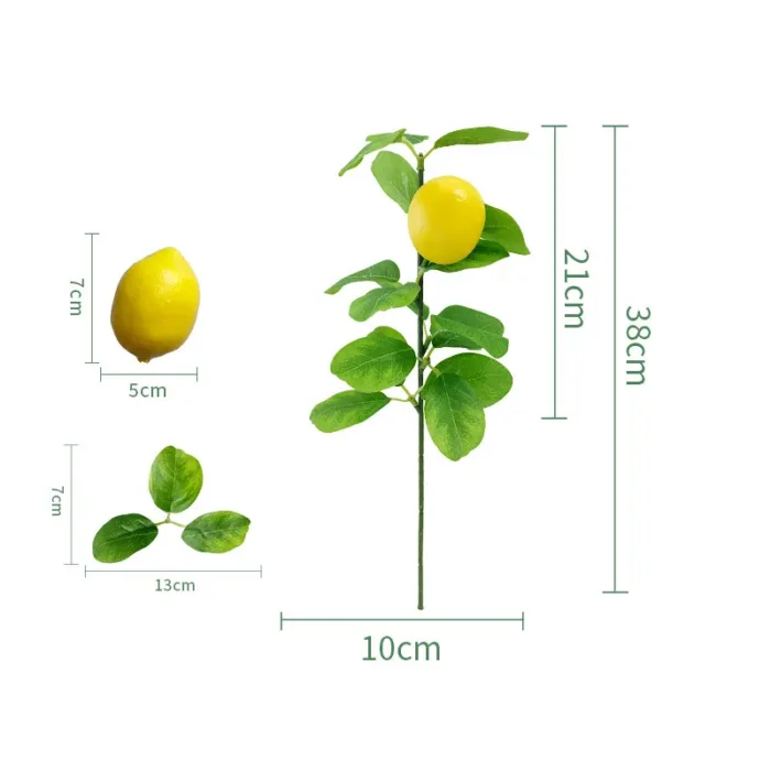 Lemon Branches Artificial Plants Fruits Home Decor Garden Sets Party Supplies Tree Accessories Fake Fruit Llimones Decorativos - Image 8