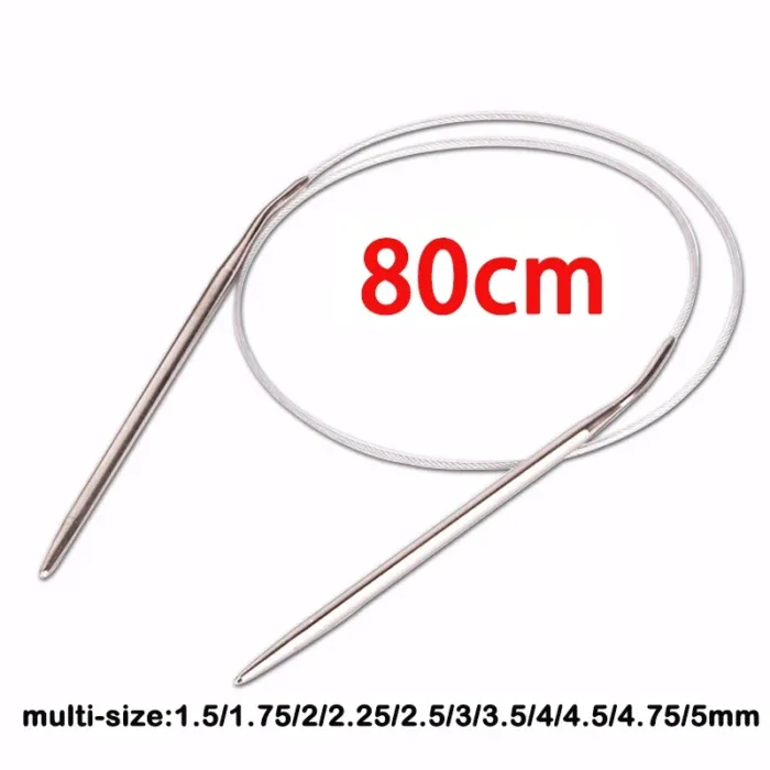 1PC Tube Stainless Circular Knitting Needles 1.5CM-5CM Knitting Needle 80CM DIY Weave Needles Arts Craft Sewing Needles Tools - Image 1