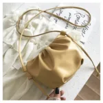 Fashion Women Shoulder Bag New Arrival Crossbody Bag Female Solid Color Pleated Design Ladies Bag Mini Zipper Cloud Bag For Girl - Image 12