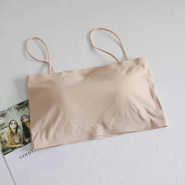 Ice Silk Sexy Push Up Bras For Women Crop Top Seamless Sling Tube Top Sleeveless Camisole Underwear Ladies Intimates Bralette - Image 11