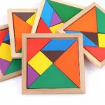 Kids Montessori Wooden Tangram Jigsaw Puzzle Wood Toys Colorful IQ Game Brain Teaser Intelligent Educational Toys for Childre - Image 5