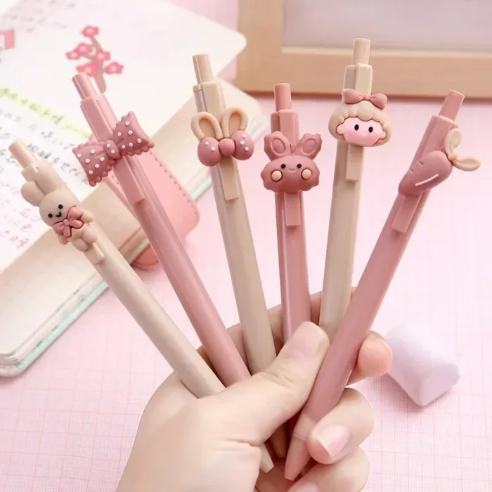 Pink Cute Ballpoint Pen Kawaii Learn Stationery Test Pressure Pens School Supplies Office Accessories канцелярия Caneta ручка - Image 2