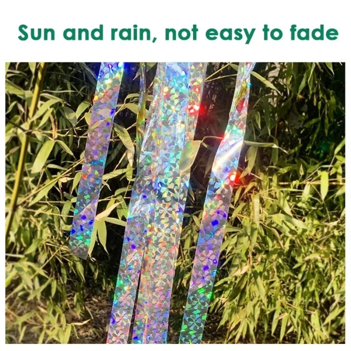 50M/80M/110M Bird Scarer Pigeons Repellent Anti Birds Tap Flashing Colorful Floral Garden Outdoor Crow Away Pigeons Repeller - Image 3