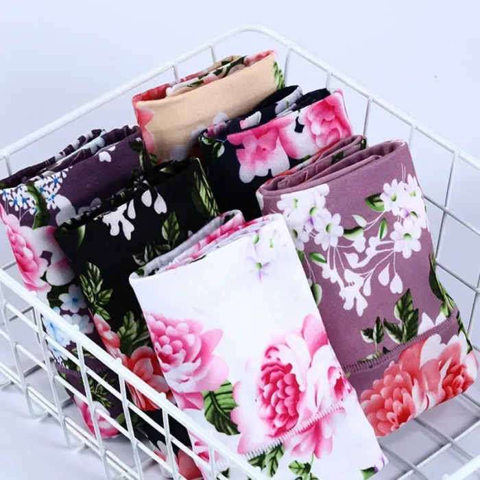 New Bamboo Fiber Underwear Large Size Women Panties Female Ladies Floral Briefs High Waist Plus Underpants Sexy Lingerie 5XL - Image 4