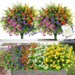 Artificial Flowers Outdoor Fake Flowers Home Decoration Plastic Green Bush Balcony Living Room Holiday Party Decoration Camellia