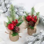 1pc Artificial Plant flower Hotsale Home living room festival party Outdoor Garden wedding decor Christmas tree potting DIY gift - Image 4