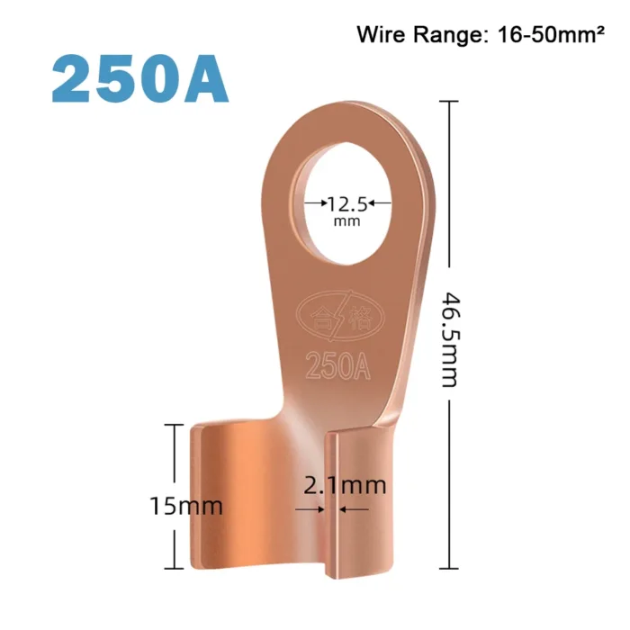 10/50PCS Copper OT Terminal Non-Insulated Wire Connector Bare Electrical Cable Terminals Lug Battery Ring Crimp Terminal 10-400A - Image 17
