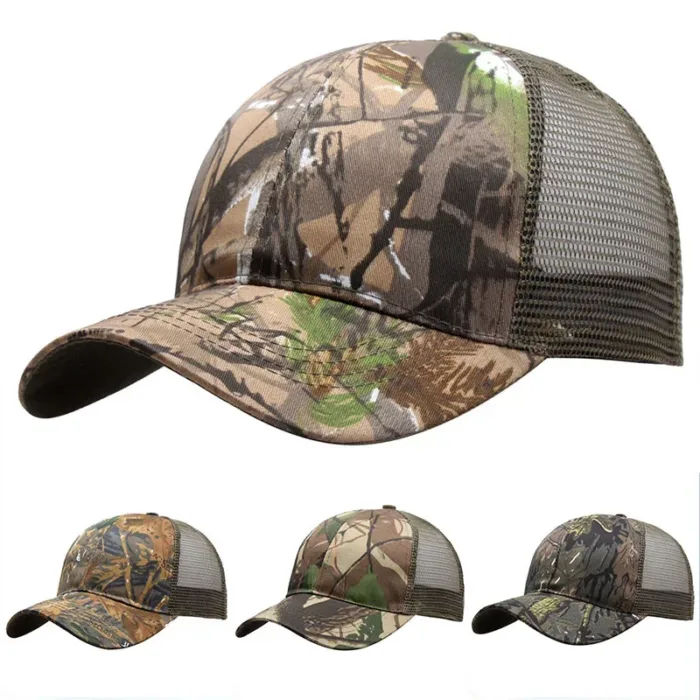 Spring Summer Sun Hat Caps For Men Women Adjustable Baseball Cap Breathable Mesh Trucker Cap Camouflage Baseball Hat бейсболка - Image 1