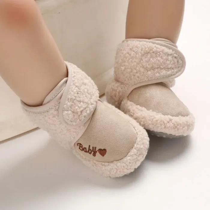 Baby Socks Winter Baby Boy Girl Booties Fluff Soft Toddler Shoes First Walkers Anti-slip Warm Newborn Infant Crib Shoes - Image 2