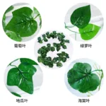 Artificial Grape Leaf Green Vine Sweet Potato Leaf Rattan Plastic Decor Ceiling Vegetable Fruit Orchard Outdoor Wedding Pendant - Image 3