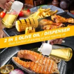 2pc Oil Sprayer Spray for 2 in 1 500ml Oil Sprayer & Pourer Plastic Spray Bottle Kitchen Gadget Sets Accessories for Camping BBQ - Image 2