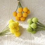 High Quality Handmand Artificial Flowers Vase Decor Home Wedding Party Wreath Scrapbook Golden Ball Crafts Christmas Accessories - Image 6