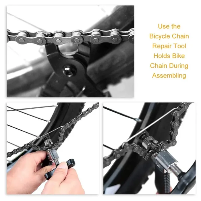 Bike Chain Tool Set, Bike Repair Tools, Chain Cutter Chain Opener, Chain Buckle Pliers, Wear Indicator Tool Standing Accessories - Image 4